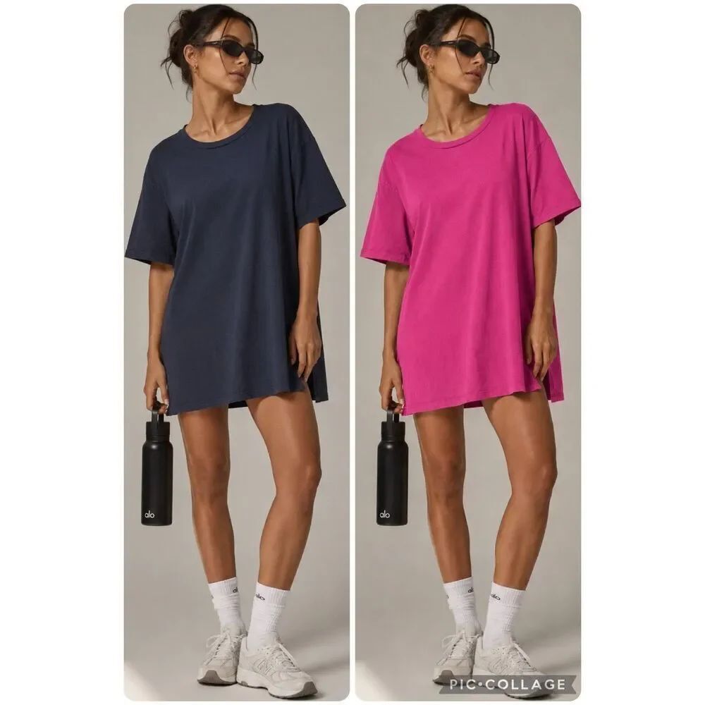 Z Supply Oversized Tunic Cover-Up Bundle | Pink & black Essential Tee Dresses |